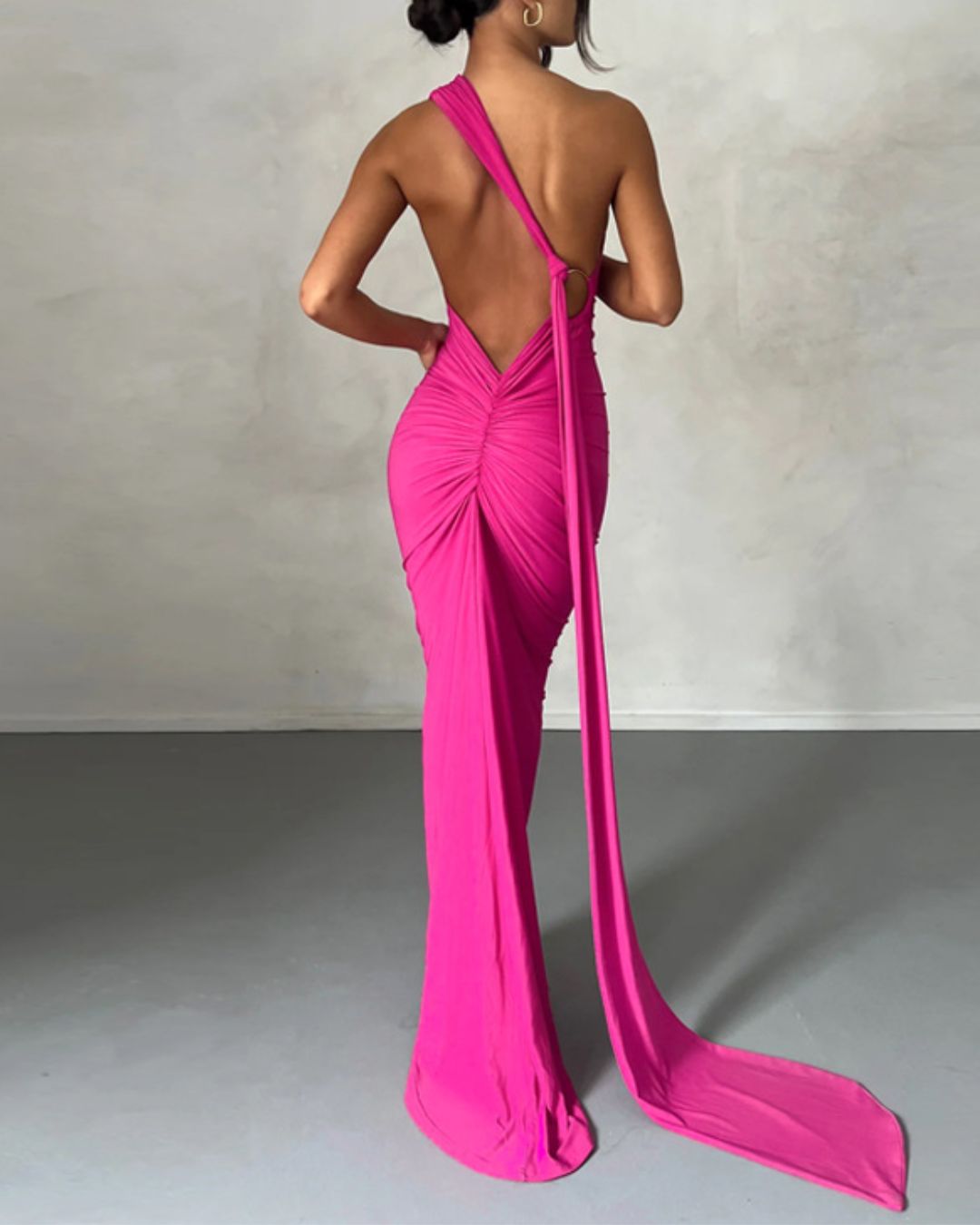 Curvvvy®  Garze Backless Rose Maxi Dress