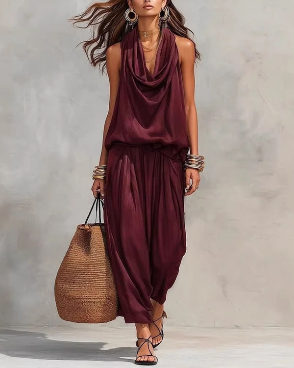 Curvvvy® Nomadic Draped Pants Set