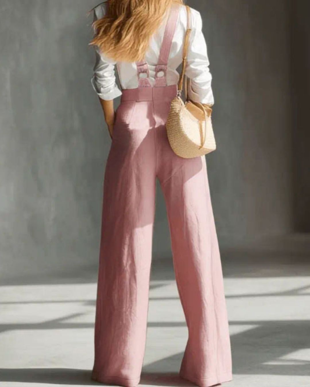 Curvvvy® Elegant Vintage Versatile Cotton And Linen Wide-leg Pants Overalls