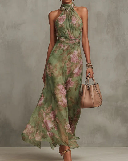 Curvvvy®  Gathered Halter Midi Dress