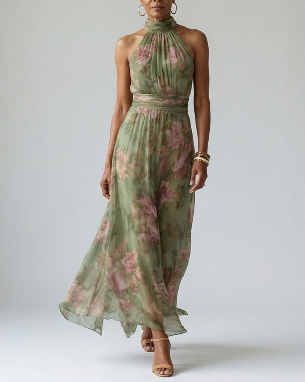 Curvvvy®  Gathered Halter Midi Dress