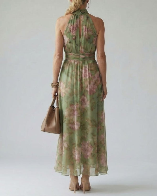 Curvvvy®  Gathered Halter Midi Dress