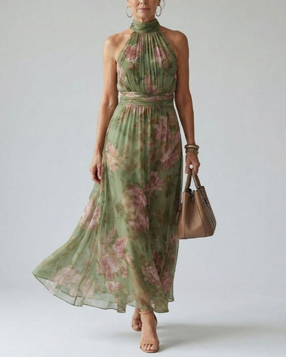 Curvvvy®  Gathered Halter Midi Dress