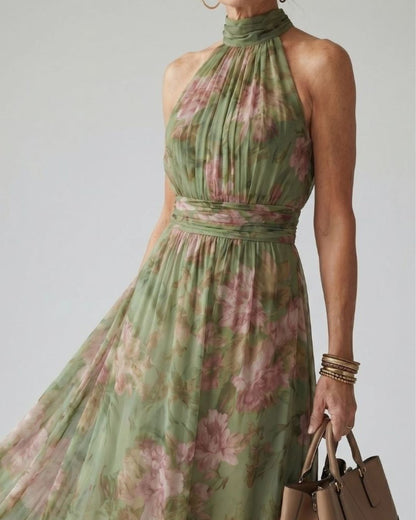 Curvvvy®  Gathered Halter Midi Dress