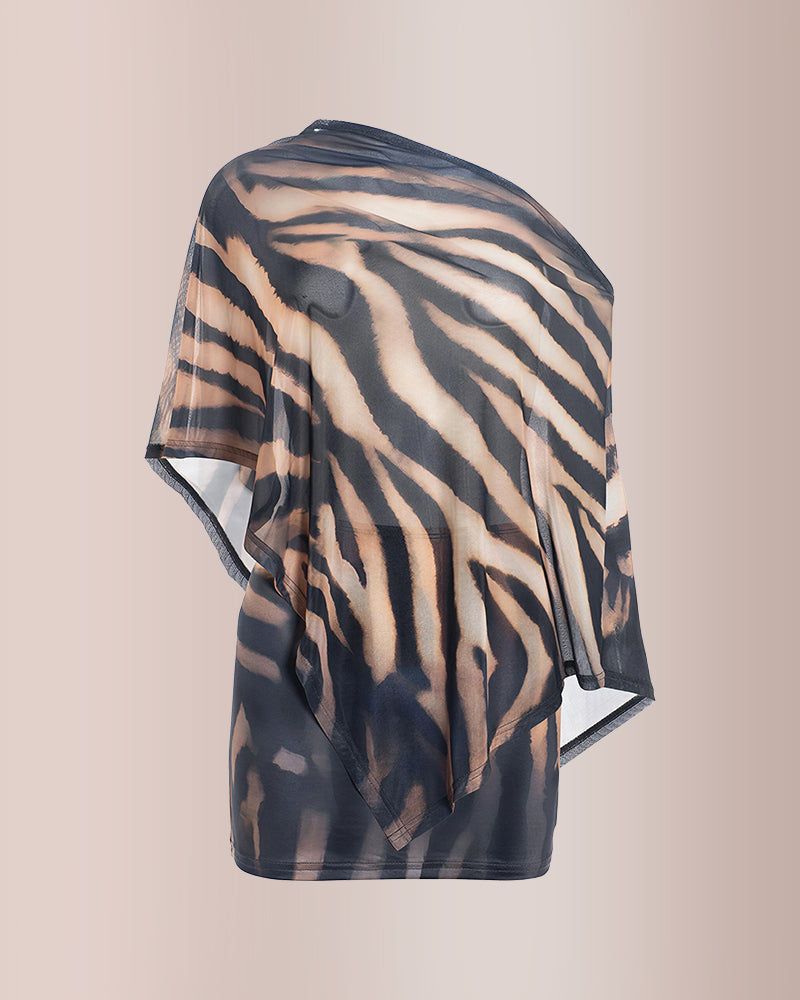 Curvvvy® Sheer Asymmetrical Two-Piece Set