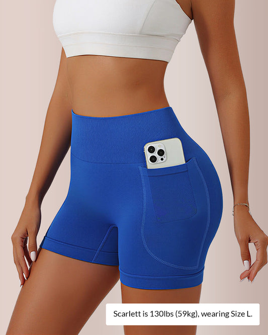 Curvvvy® High-Waisted Pocket Biker Shorts