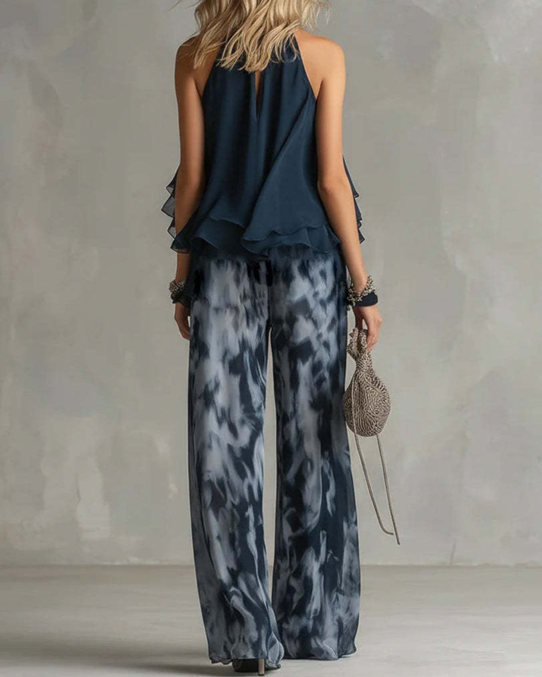 Curvvvy® Ludovica Off-Shoulder Blouse and Pants Set Elegant Two-Piece Outfit