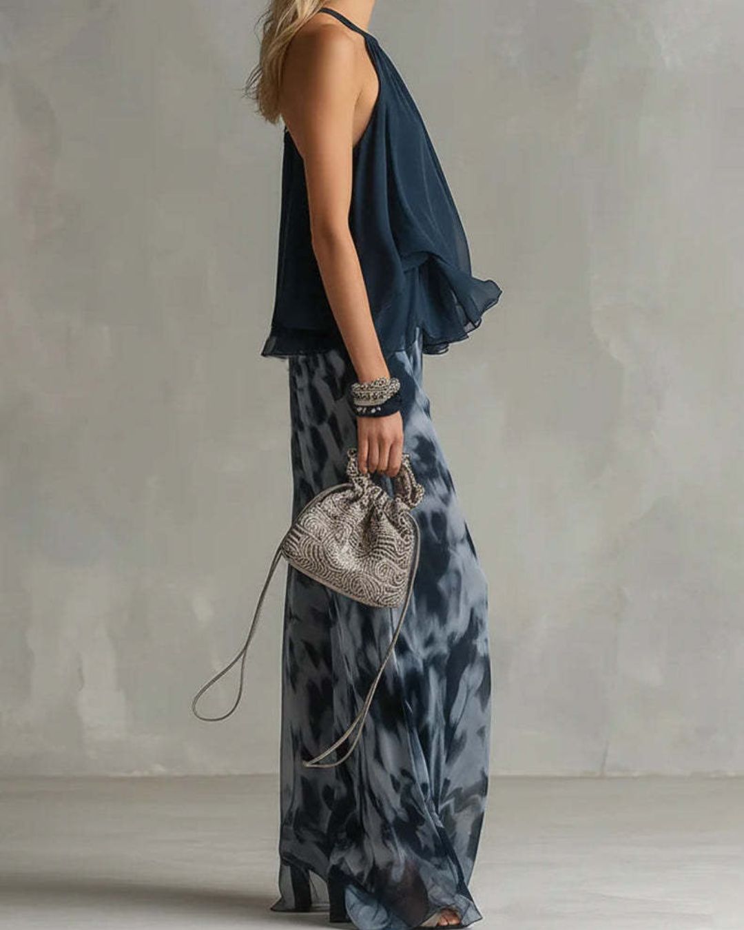 Curvvvy® Ludovica Off-Shoulder Blouse and Pants Set Elegant Two-Piece Outfit
