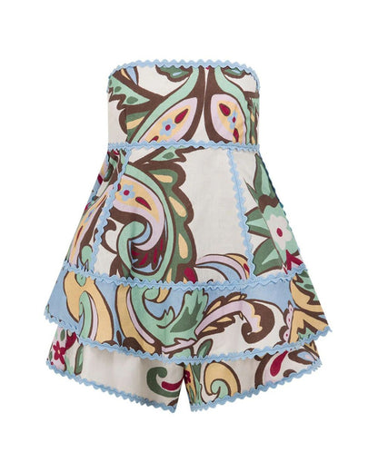 Curvvvy® Salt Lake Oasis Strapless Playsuit – Paradesios Strapless Top and Shorts Set