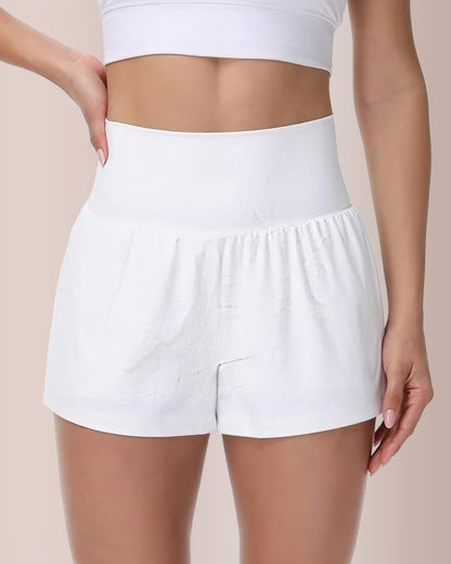 Curvvvy® Super High Waisted 2-in-1 Yoga Shorts With Hidden Pockets