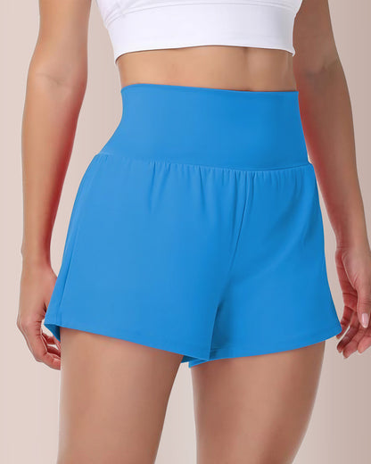 Curvvvy® Super High Waisted 2-in-1 Yoga Shorts With Hidden Pockets