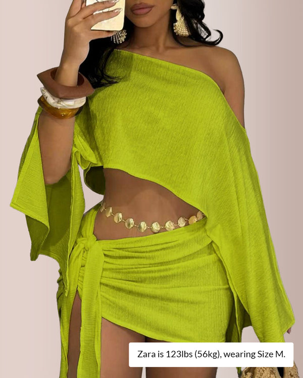 Curvvvy® Oasis Escape Asymmetrical Two-Piece Resort Set