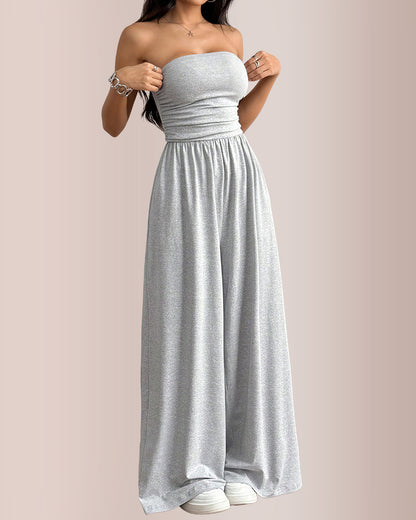 Curvvvy® Strapless Wide Leg Jumpsuit Summer Casual Romper