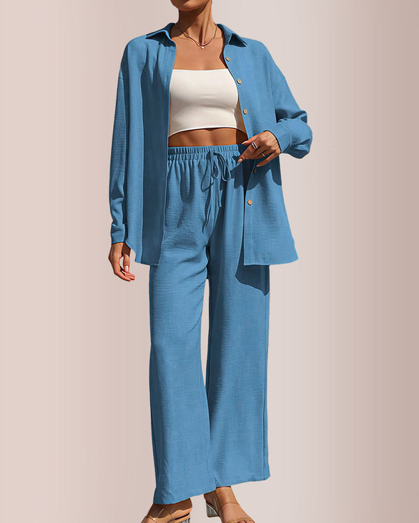 Curvvvy® Casual 2-Piece Blend Shirt & Pants Set
