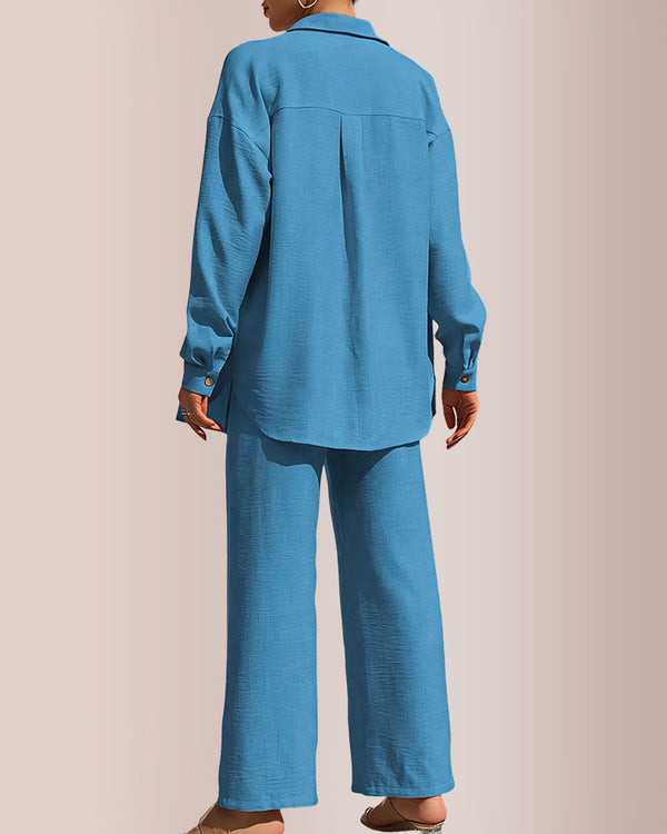 Curvvvy® Casual 2-Piece Blend Shirt & Pants Set