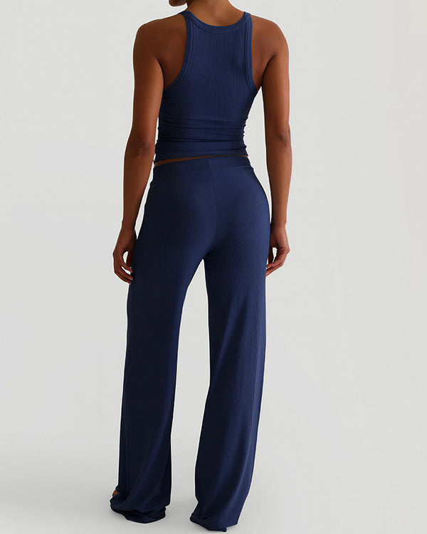 Curvvvy™ Racerback Tank & Wide-Leg Pants Lounge Set