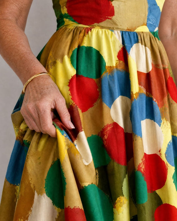 Curvvvy™ Polka Dot Print Midi Dress
