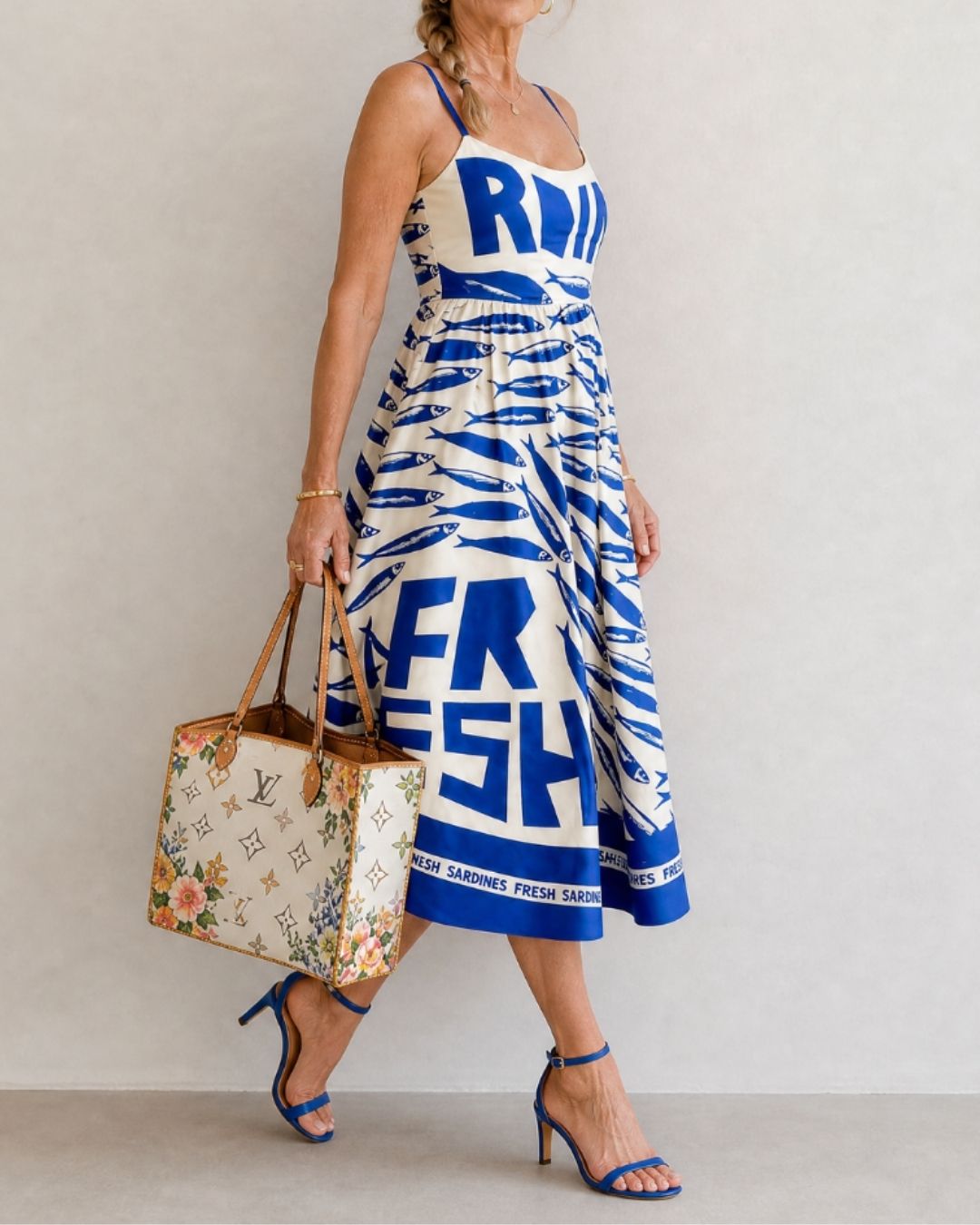 Curvvvy™ Fish Graphic Print Midi Dress