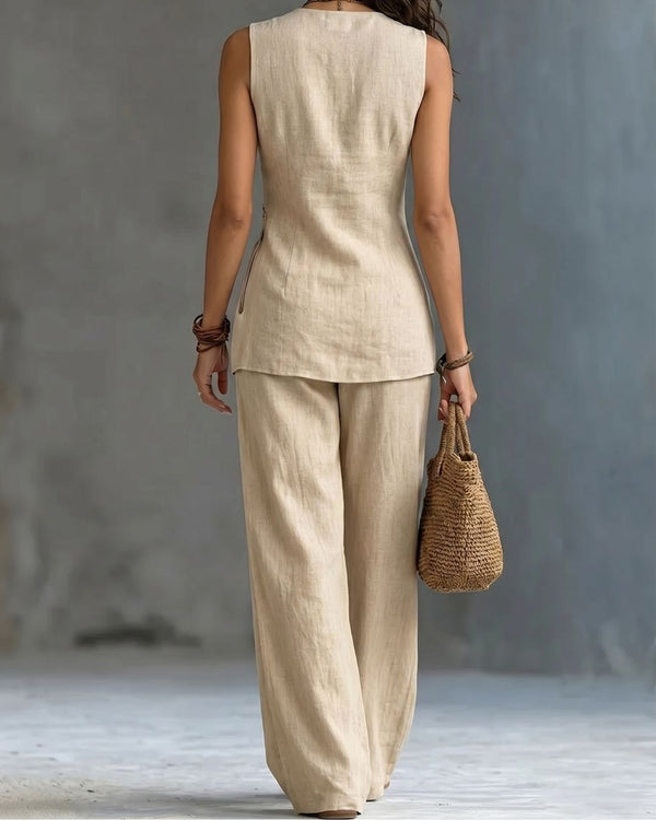 Curvvvy® European Chic V-Neck Casual Set