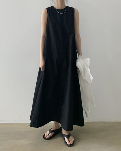 Curvvvy™ Chic Loose Fit Tank Dress Sleeveless Maxi Dresses