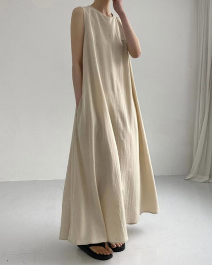 Curvvvy™ Chic Loose Fit Tank Dress Sleeveless Maxi Dresses
