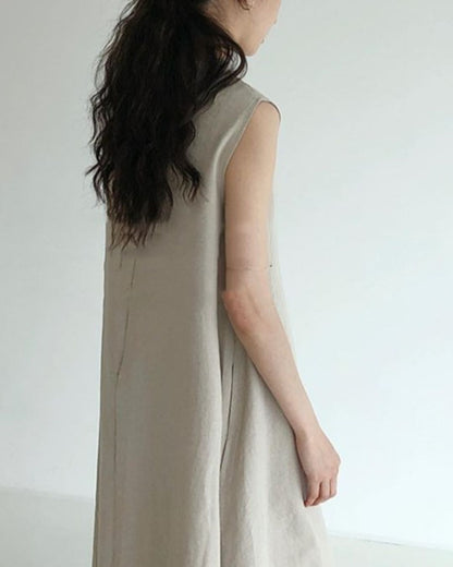 Curvvvy™ Chic Loose Fit Tank Dress Sleeveless Maxi Dresses