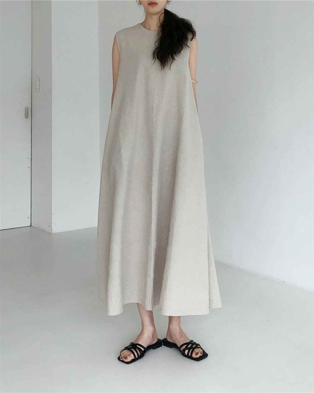 Curvvvy™ Chic Loose Fit Tank Dress Sleeveless Maxi Dresses