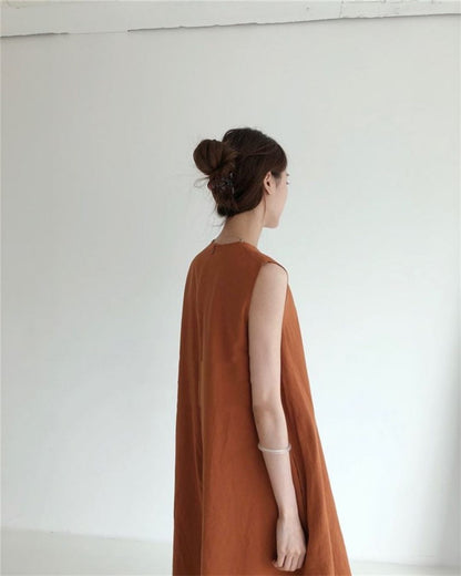 Curvvvy™ Chic Loose Fit Tank Dress Sleeveless Maxi Dresses