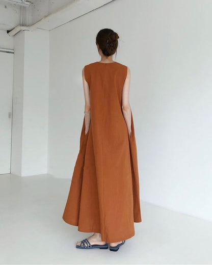 Curvvvy™ Chic Loose Fit Tank Dress Sleeveless Maxi Dresses