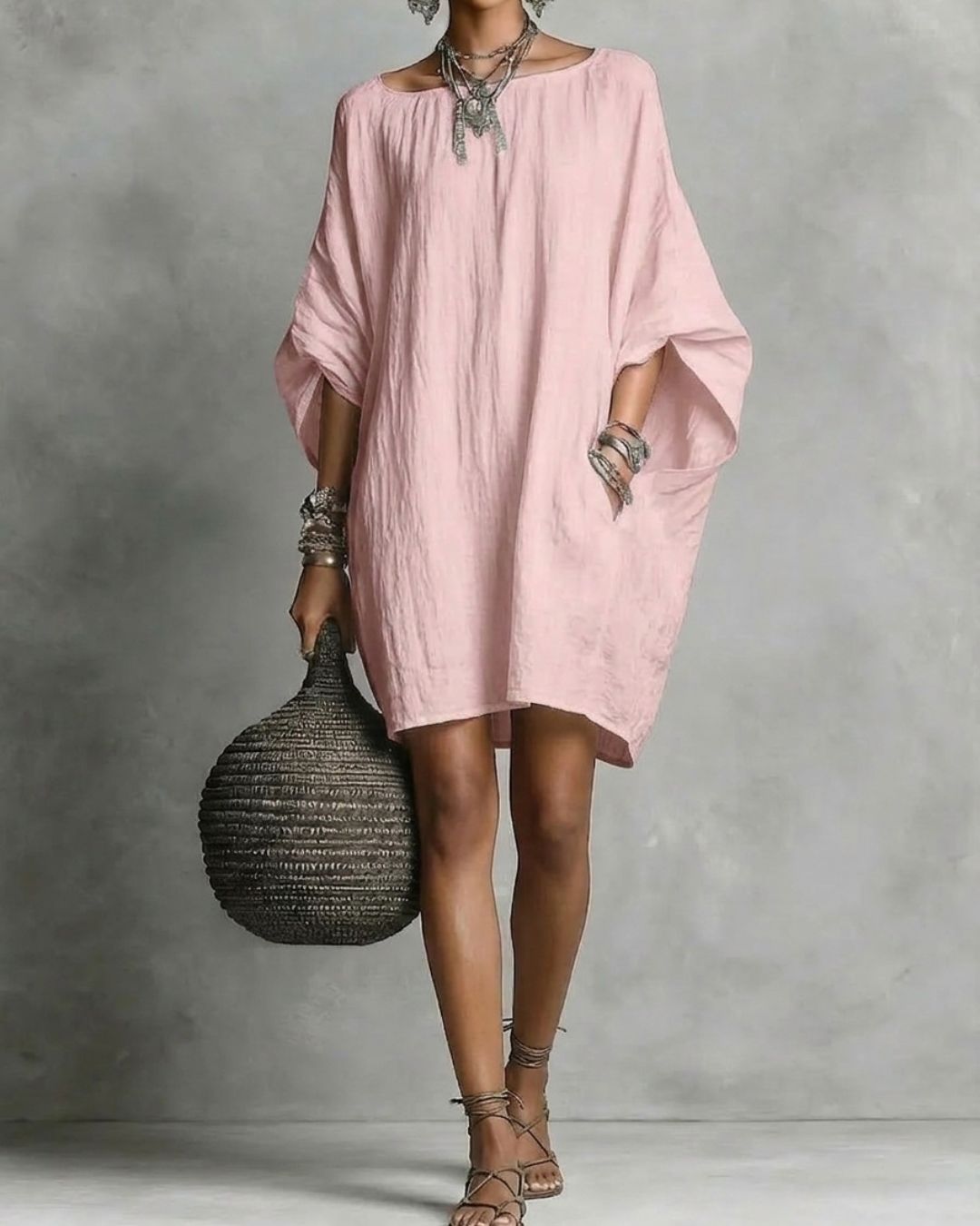Curvvvy™ Casual Relaxed-Fit Mini Dress