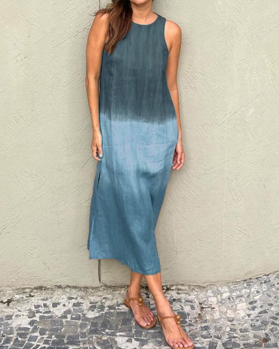 Curvvvy™ Sleeveless Gradient Tank Midi Dress