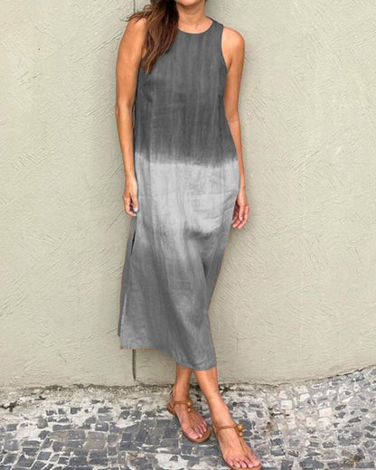 Curvvvy™ Sleeveless Gradient Tank Midi Dress
