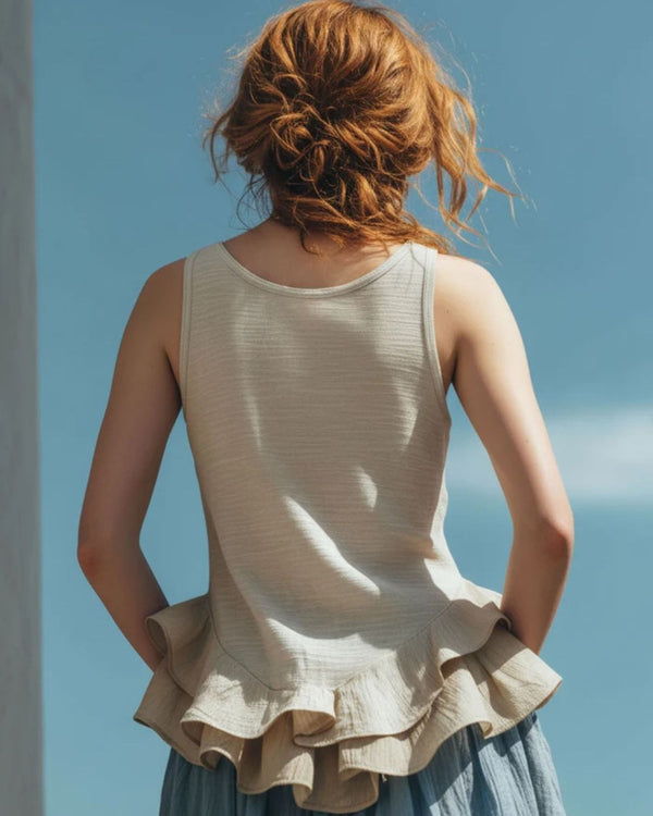 Curvvvy™ Ruffle Hem Tank Top