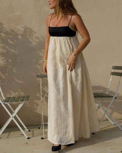 Curvvvy™ White Contrast Maxi Dress