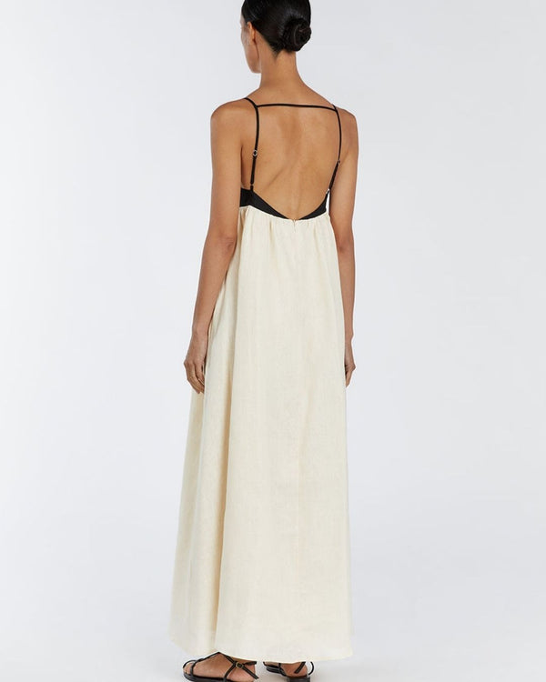 Curvvvy™ White Contrast Maxi Dress