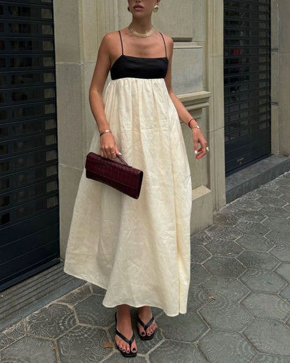 Curvvvy™ White Contrast Maxi Dress