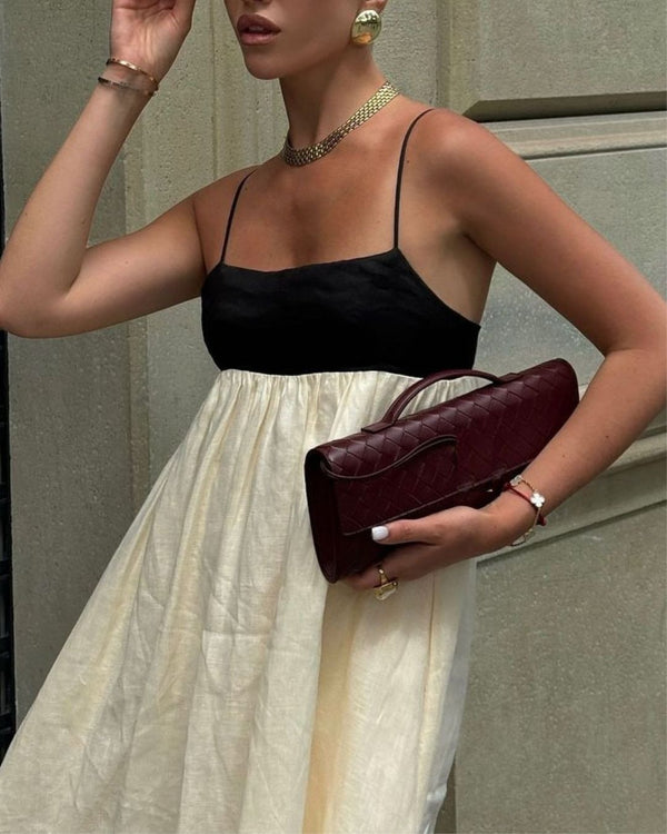 Curvvvy™ White Contrast Maxi Dress