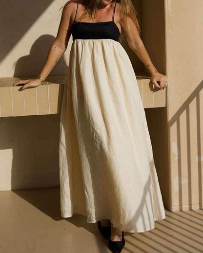 Curvvvy™ White Contrast Maxi Dress