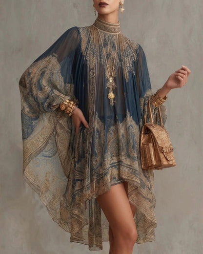 Curvvvy™ Regal Manor High-Low Chiffon Dress