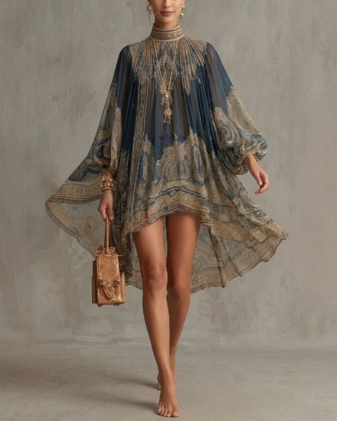 Curvvvy™ Regal Manor High-Low Chiffon Dress