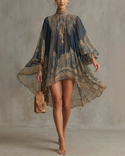 Curvvvy™ Regal Manor High-Low Chiffon Dress