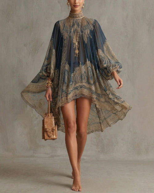 Curvvvy™ Regal Manor High-Low Chiffon Dress