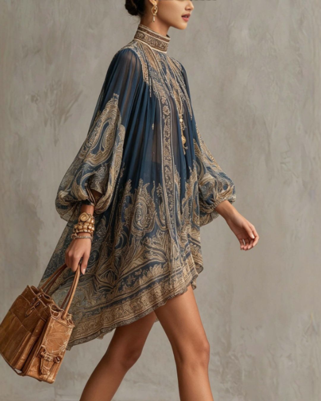 Curvvvy™ Regal Manor High-Low Chiffon Dress
