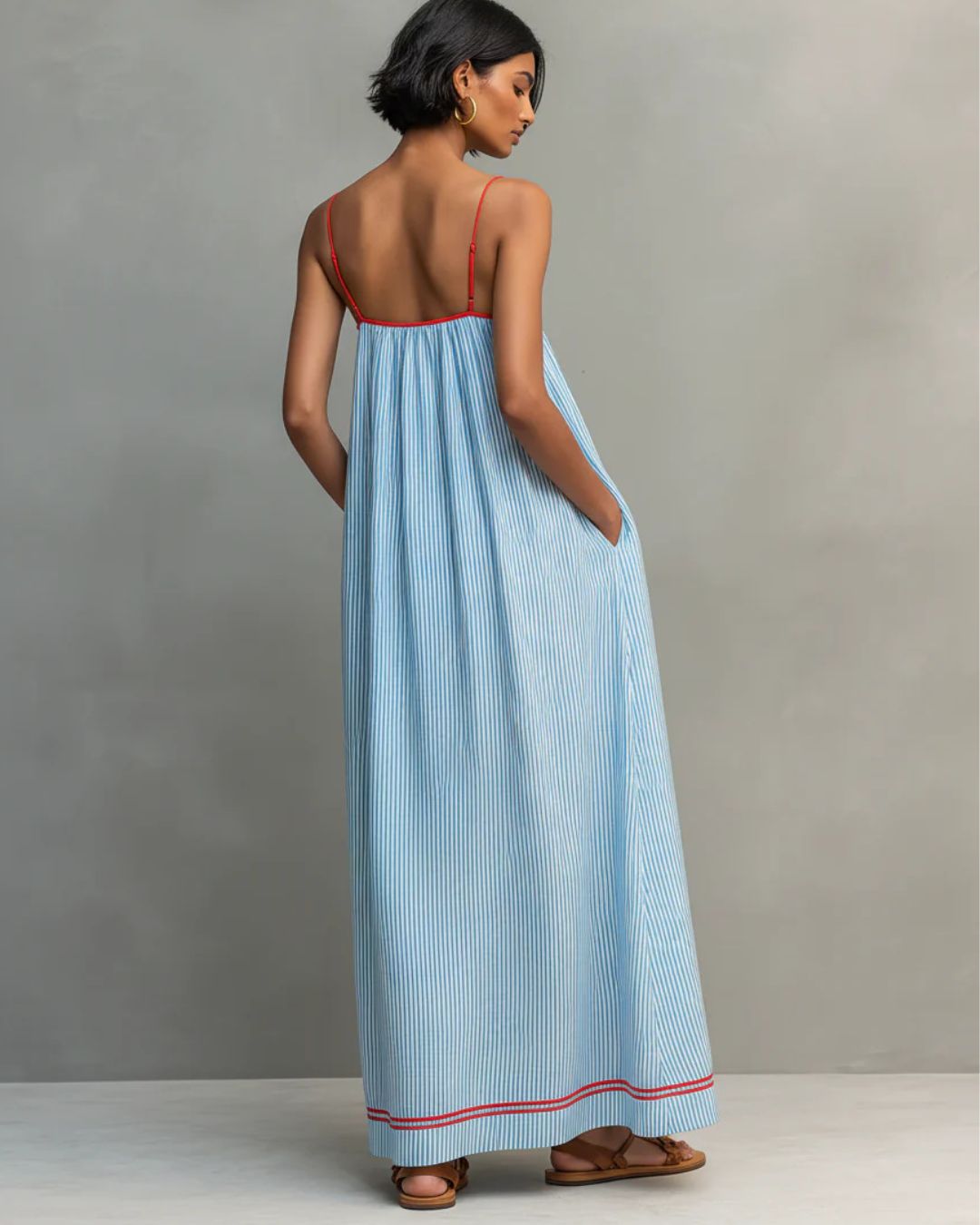 Curvvvy™ Sleeveless Striped Maxi Dress