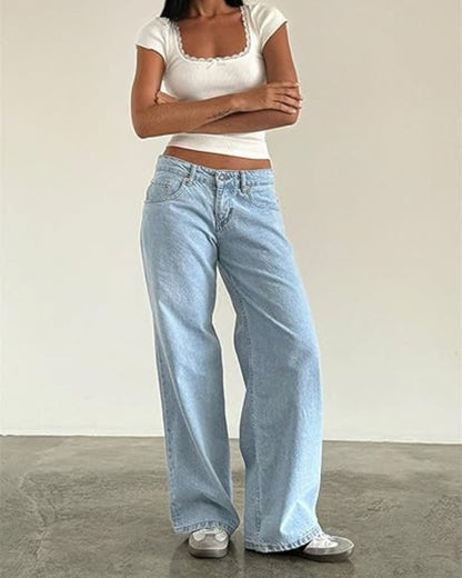 Curvvvy™ Wash Multi Mid Rise Straight Leg Jeans