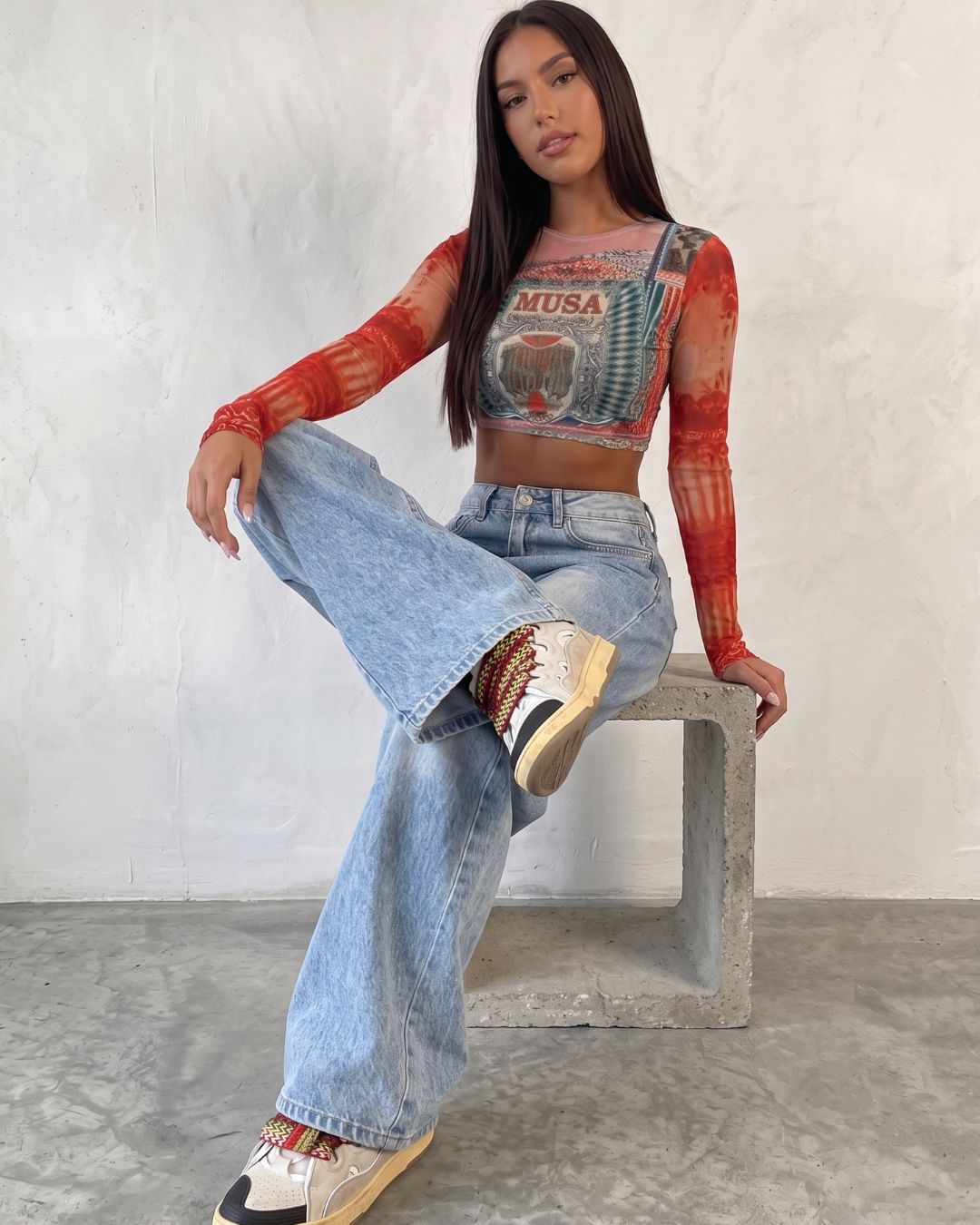 Curvvvy™ Wash Multi Mid Rise Straight Leg Jeans
