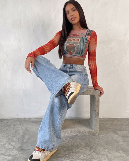 Curvvvy™ Wash Multi Mid Rise Straight Leg Jeans
