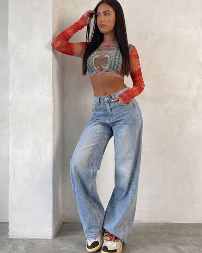 Curvvvy™ Wash Multi Mid Rise Straight Leg Jeans