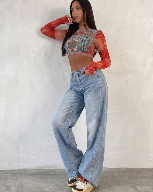Curvvvy™ Wash Multi Mid Rise Straight Leg Jeans