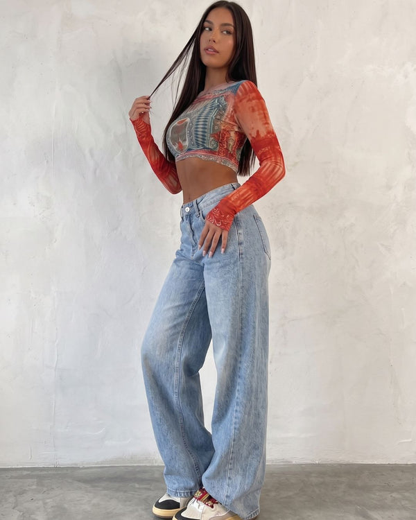 Curvvvy™ Wash Multi Mid Rise Straight Leg Jeans